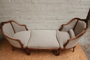 Louis XV style duchesse brisse in Walnut, France 19th century