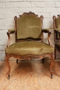 Louis XV style Seats in Walnut, France 19th century
