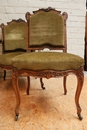 Louis XV style Seats in Walnut, France 19th century