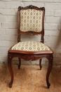 Louis XV style Chairs and table in Walnut, Belgium 1900