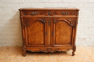 Walnut Louis XV provencial bombe cabinet