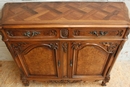 Louis XV style provencial cabinet in Walnut, France 1920