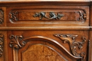 Louis XV style provencial cabinet in Walnut, France 1920