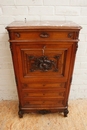 Louis XV style Secretary desk in Walnut and marble, France 19th century