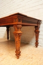 Regency style Table & chairs in Walnut, France 19th century