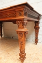 Regency style Table & chairs in Walnut, France 19th century