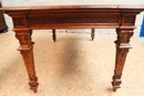 Regency style Table & chairs in Walnut, France 19th century