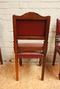 Regency style Table & chairs in Walnut, France 19th century