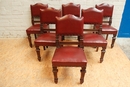 Regency style Table & chairs in Walnut, France 19th century