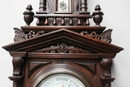 Renaissance style Barometer in Walnut, France 19th century