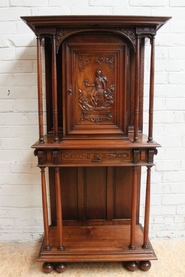 walnut renaissance cabinet