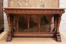 Renaissance style Table in Walnut, France 19th century