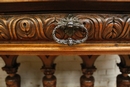 Renaissance style Desk in Walnut, France 19th century