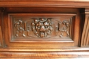 Renaissance style Hall bench in Walnut, France 19th century