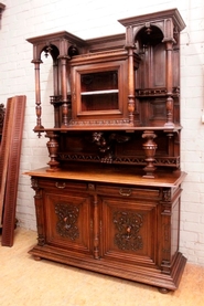 Walnut renaissance style cabinet