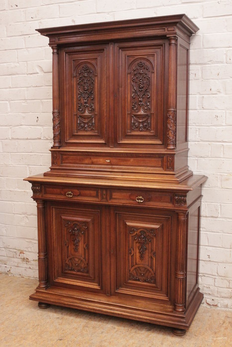 Walnut renaissance style cabinet