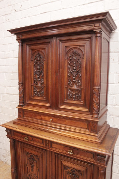 Walnut renaissance style cabinet