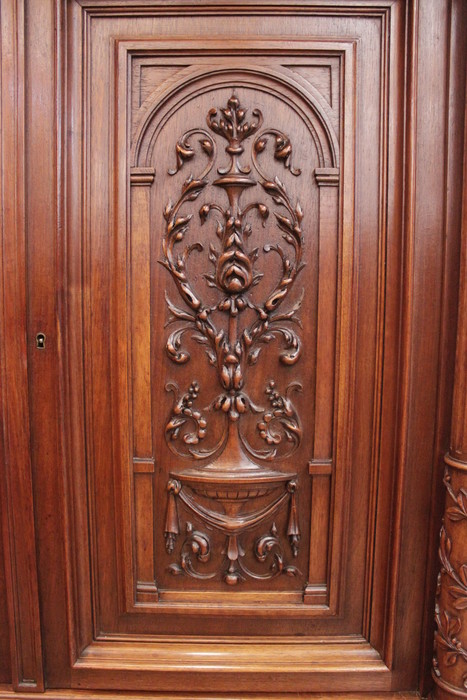 Walnut renaissance style cabinet