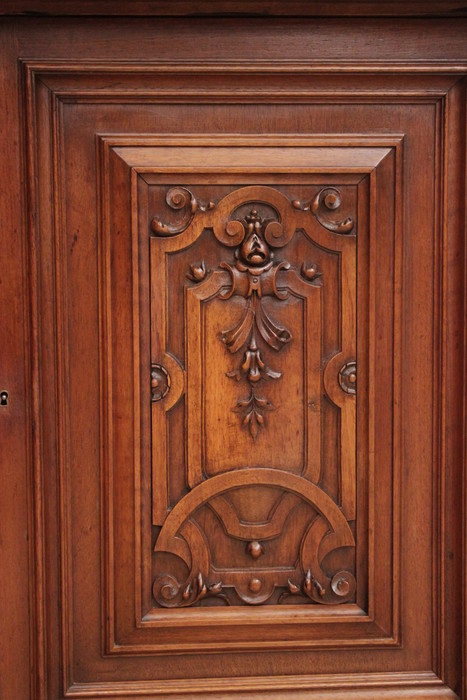 Walnut renaissance style cabinet