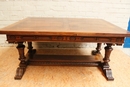 Renaissance style Table in Walnut signed by the maker, France 19th century