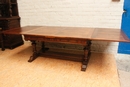 Renaissance style Table in Walnut signed by the maker, France 19th century