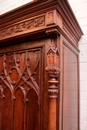 Gothic style Armoire in Walnut, France 19th century