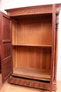 Gothic style Armoire in Walnut, France 19th century